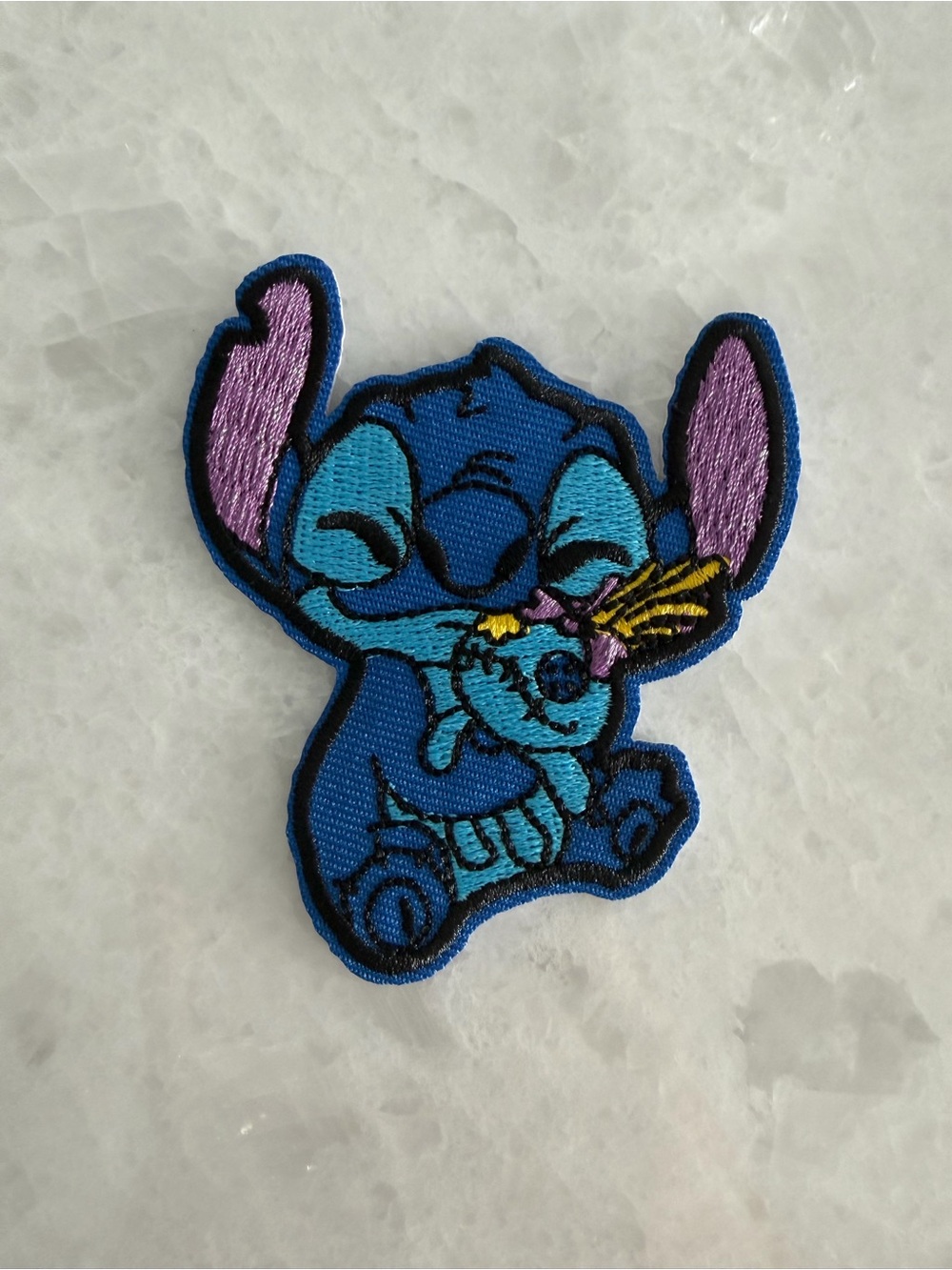 Disney Stitch Embroidered Patch in Blue and Purple
